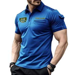 Jeep Pocket Polo Shirt, All Over Print Shirt For Jeep Fan CAR445060325002 - Blue