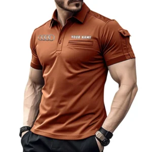 Audi Pocket Polo Shirt, All Over Print Shirt For Audi Fan CAR445060325007 - Orange