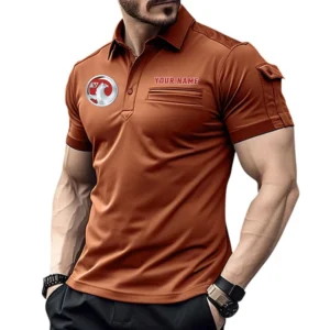 Vauxhall Pocket Polo Shirt, All Over Print Shirt For Vauxhall Fan CAR445060325022 - Orange