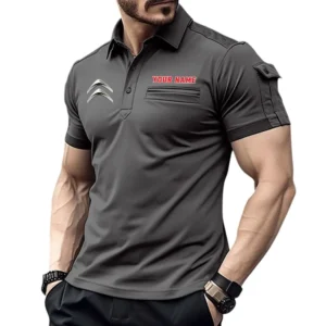 Citroï¿½n Pocket Polo Shirt, All Over Print Shirt For Citroï¿½n Fan CAR445060325026 - Gray