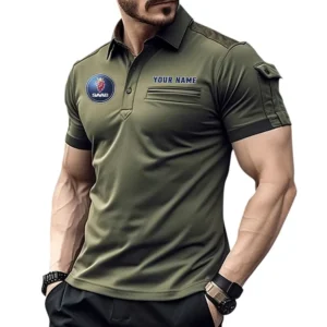 Saab Automobile Pocket Polo Shirt, All Over Print Shirt For Saab Automobile Fan CAR445060325047 - Green