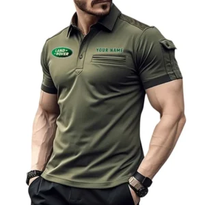 LAND ROVER Pocket Polo Shirt, All Over Print Shirt For LAND ROVER Fan CAR445060325048 - Green
