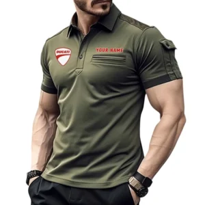 Ducati Pocket Polo Shirt, All Over Print Shirt For Ducati Fan CAR445060325049 - Green