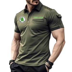 Skoda Pocket Polo Shirt, All Over Print Shirt For Skoda Fan CAR445060325050 - Green
