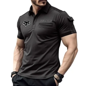 Fox Racing Pocket Polo Shirt, All Over Print Shirt For Fox Racing Fan CAR445060325051 - Black