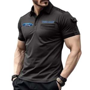 Ford Pocket Polo Shirt, All Over Print Shirt For Ford Fan CAR445060325061 - Black