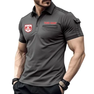 Dodge Pocket Polo Shirt, All Over Print Shirt For Dodge Fan CAR445060325063 - Gray
