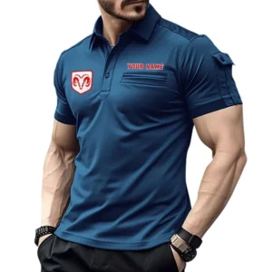 Dodge Pocket Polo Shirt, All Over Print Shirt For Dodge Fan CAR445060325063 - Navy Blue