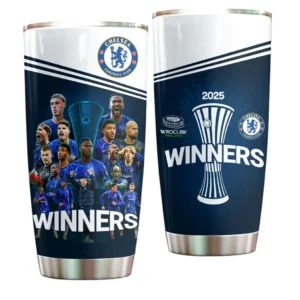 Chelsea Tumbler 20oz Champions UEFA Conference League 2025 EPL9306062038