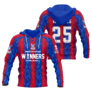 Crystal Palace 3D Hoodie Champions FA Cup 2025 FA96060225337
