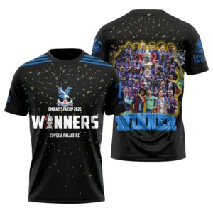 Crystal Palace 3D T-Shirt Champions FA Cup 2025 FA96060225341