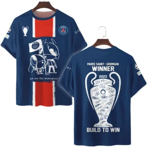 Paris Saint-Germain T-Shirt UEFA Champion 2025 For Fan Paris Saint-Germain HVN1035C1WIN060225TS3D