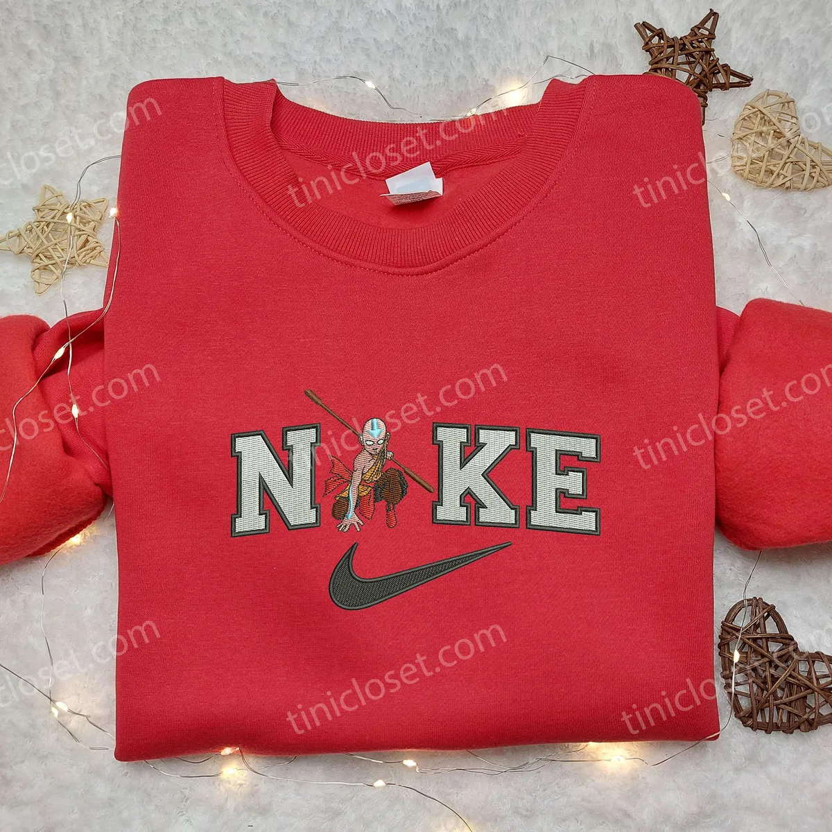 aang nike embroidered shirt avatar embroidered shirt cartoon embroidered shirt 1dhot
