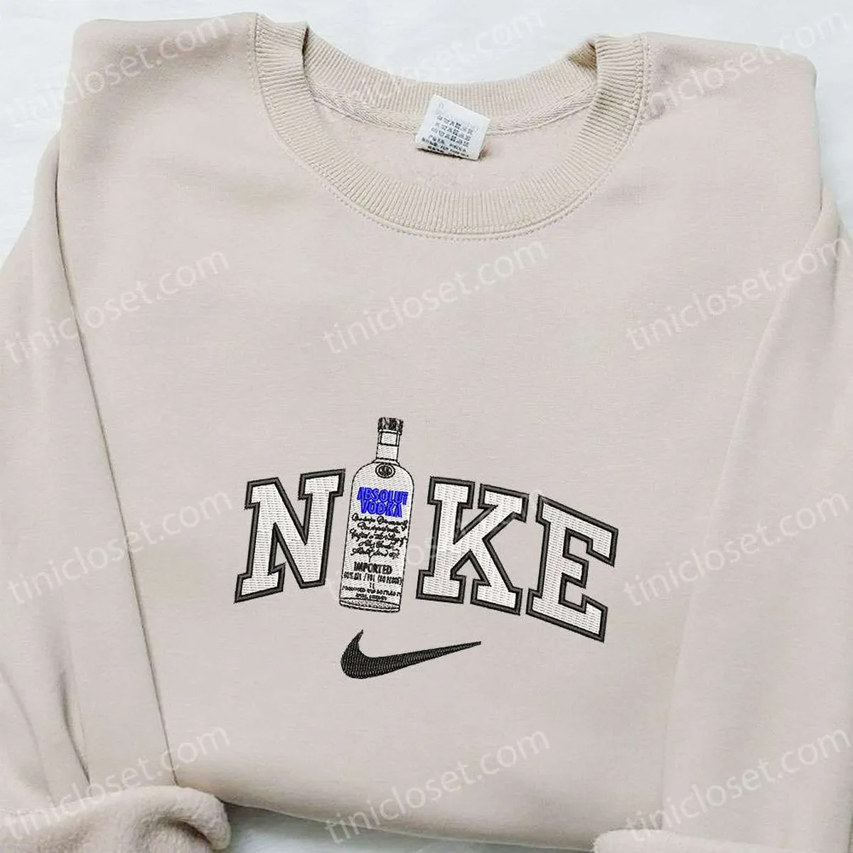 absolut vodka bottle x nike embroidered shirt favorite food and drink embroidered hoodie nike inspired embroidered sweatshirt yr2wq