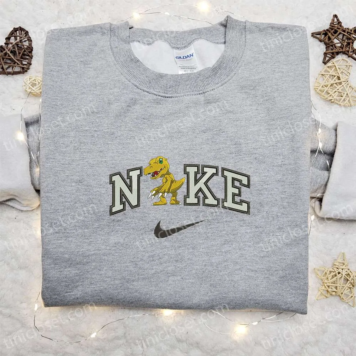 agumon x nike anime embroidered shirt digimon embroidered shirt nike inspired embroidered shirt eocwm
