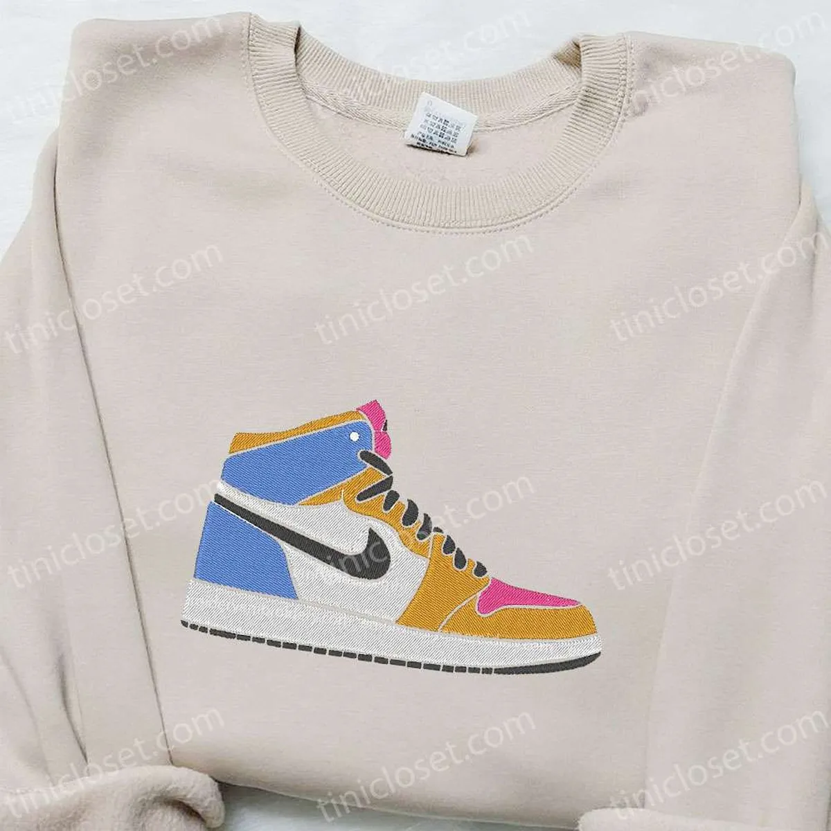 Air Jordan 1 x Nike Embroidered Sweatshirt, Nike Inspired Embroidered T-shirt, Best Gift Ideas for Family