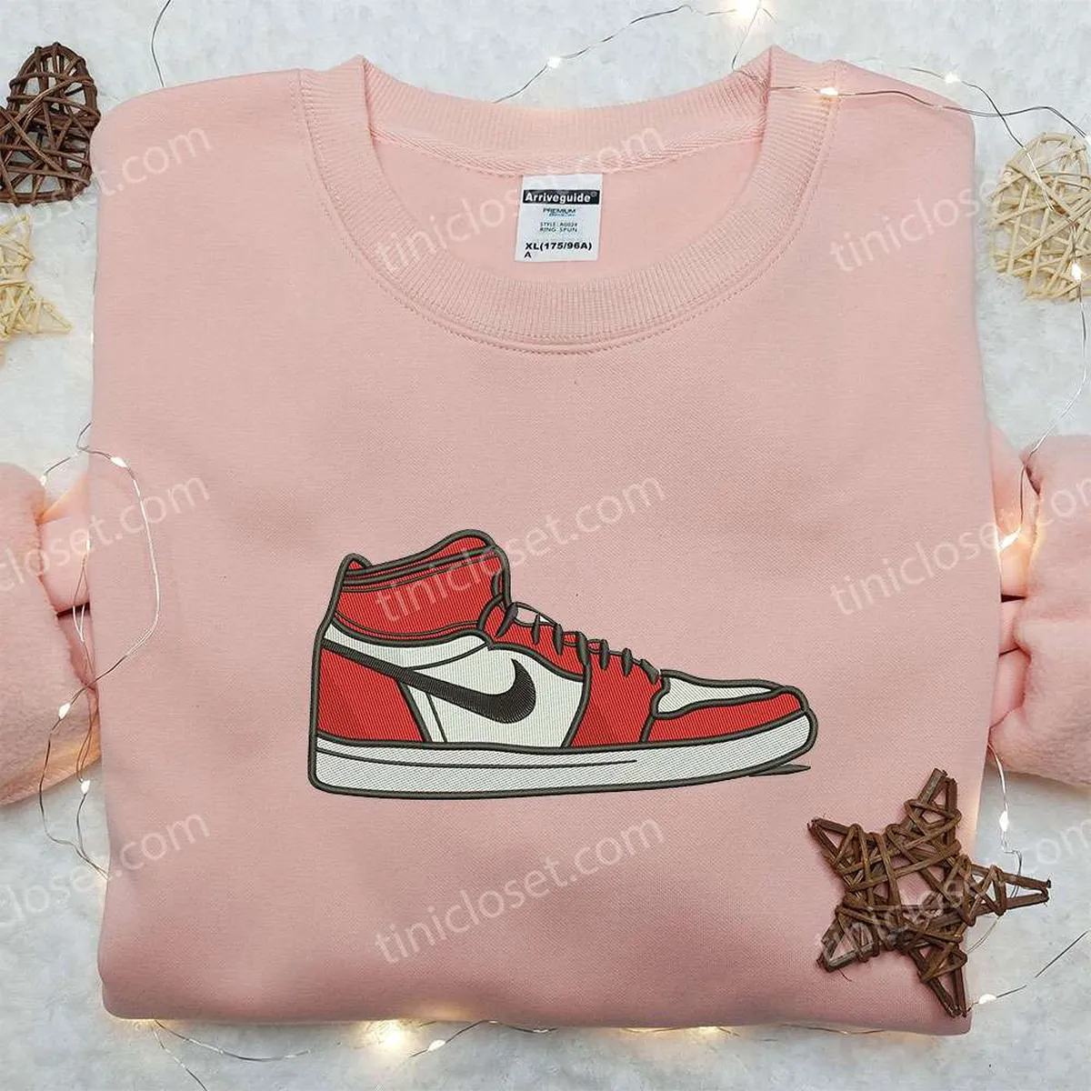Air Jordan x Nike Swoosh Embroidered Hoodie, Nike Inspired Embroidered Shirt, Best Gifts For Family