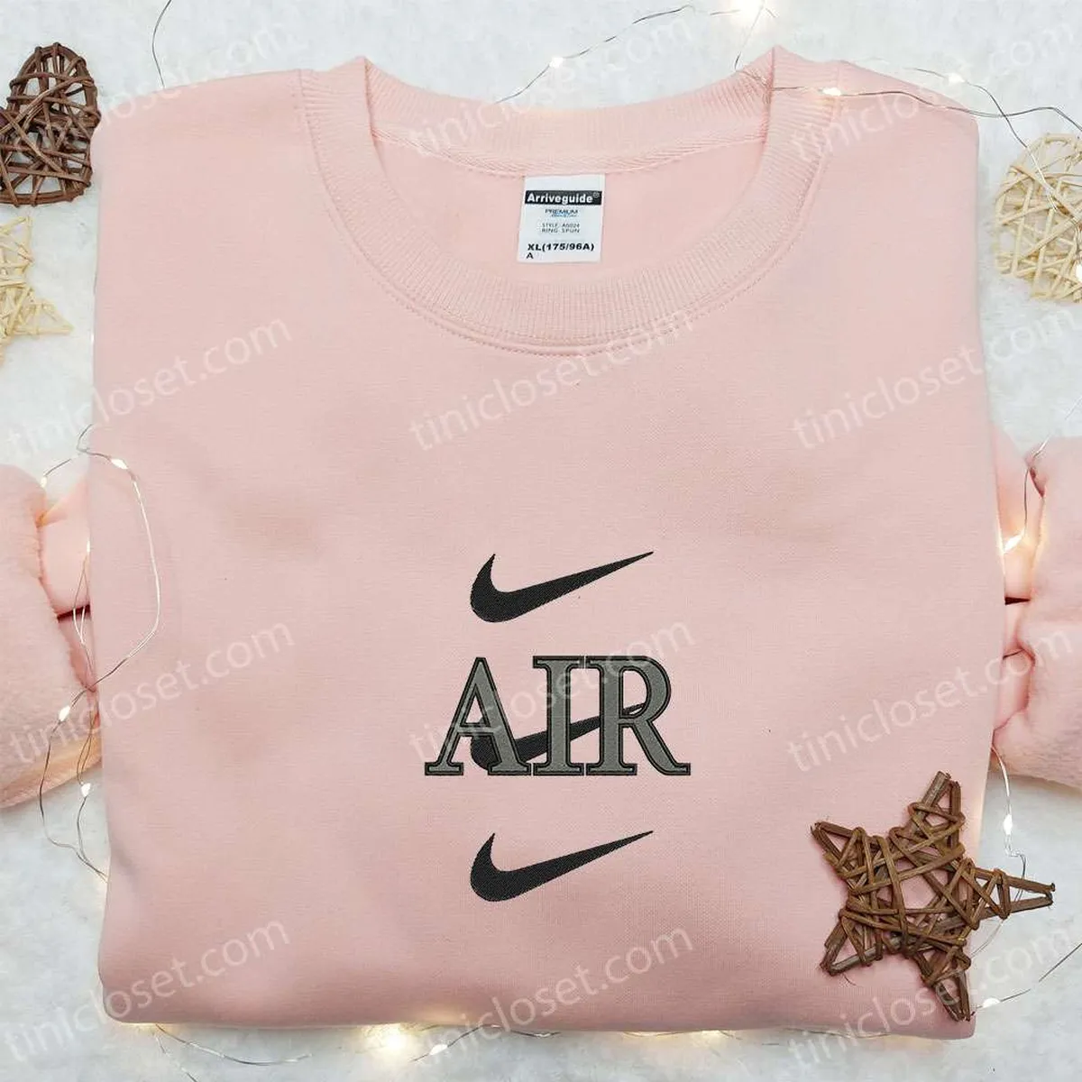 air x nike swoosh embroidered shirt nike inspired embroidered hoodie best gifts for family no23b