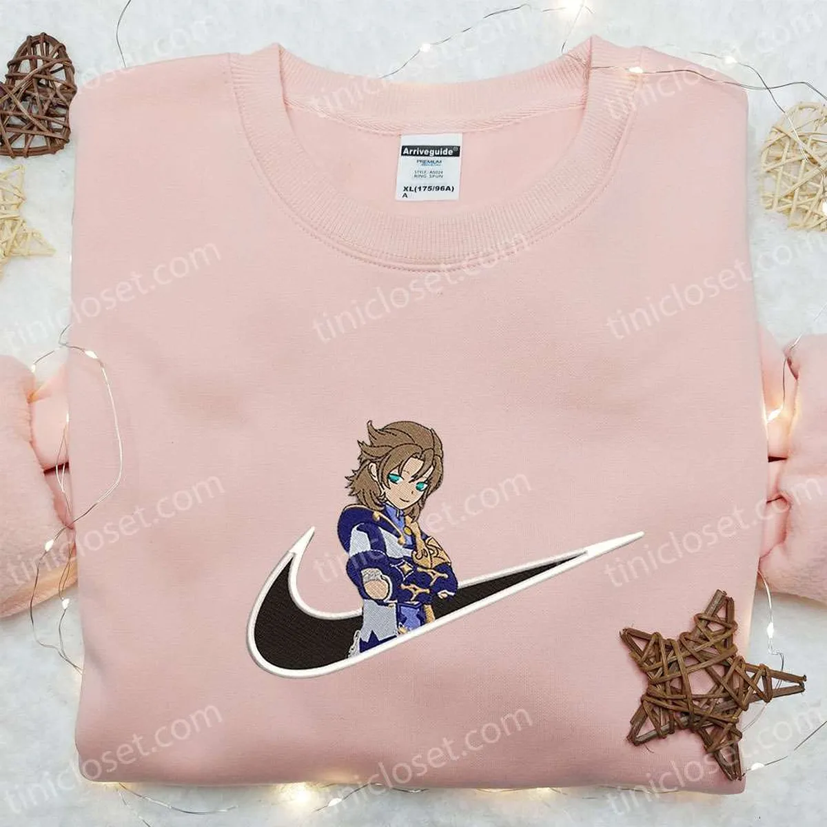 albedo x swoosh anime embroidered hoodie cool anime clothing best gift ideas for family bucpw