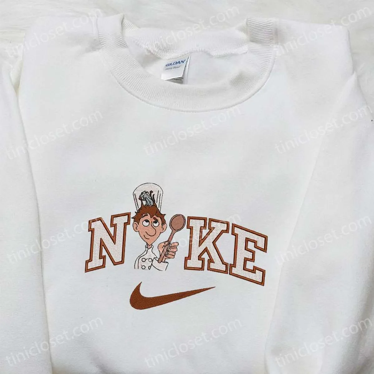 alfredo linguini x nike cartoon embroidered sweatshirt disney characters embroidered t shirt best gift ideas for family