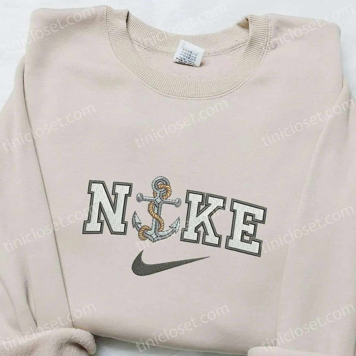 anchor x nike embroidered shirt nike inspired embroidered shirt best gift for family