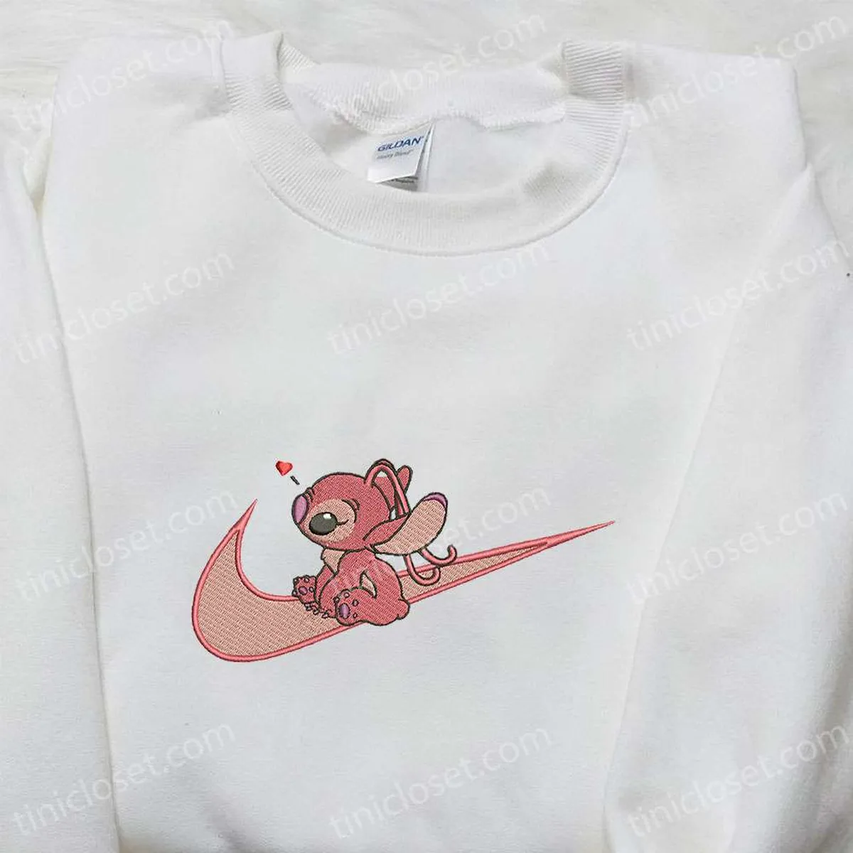 angel love x swoosh cartoon embroidered sweatshirt disney characters embroidered hoodie best valentine day gift ideas 0hltl