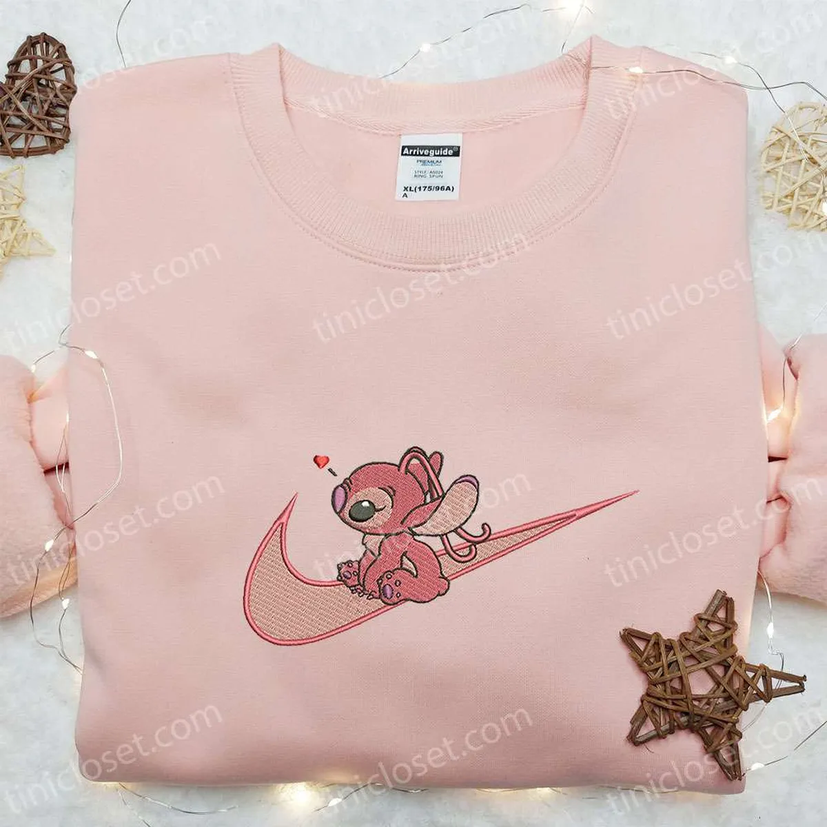 angel love x swoosh cartoon embroidered sweatshirt disney characters embroidered hoodie best valentine day gift ideas