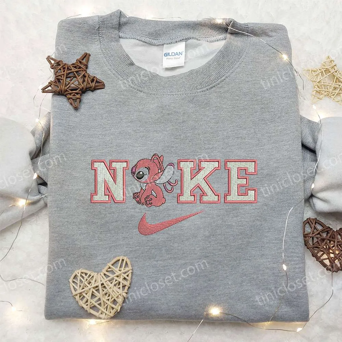 angel x nike embroidered sweatshirt lilo and stitch embroidered shirt nike inspired embroidered shirt 2wynw