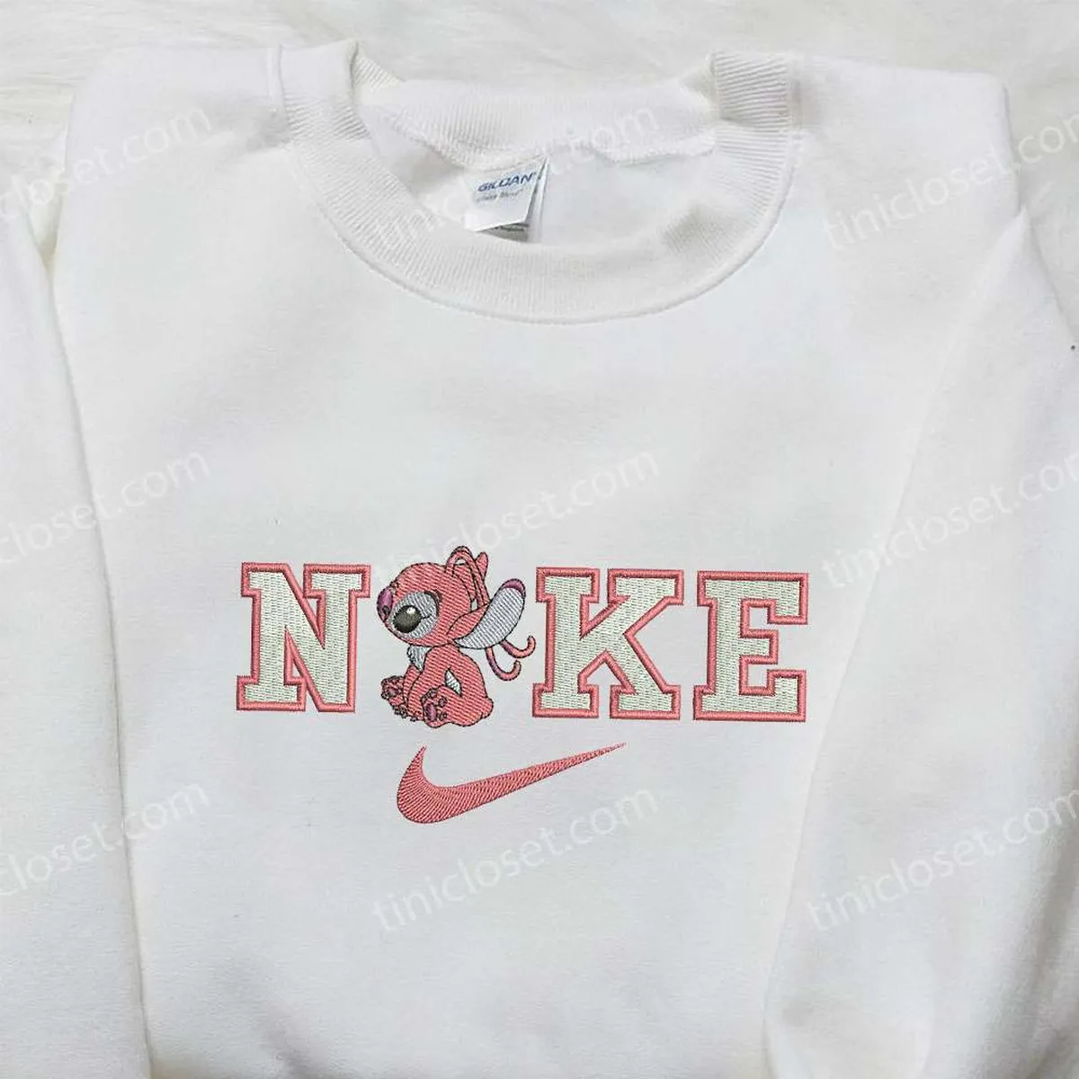 angel x nike embroidered sweatshirt lilo and stitch embroidered shirt nike inspired embroidered shirt svuio