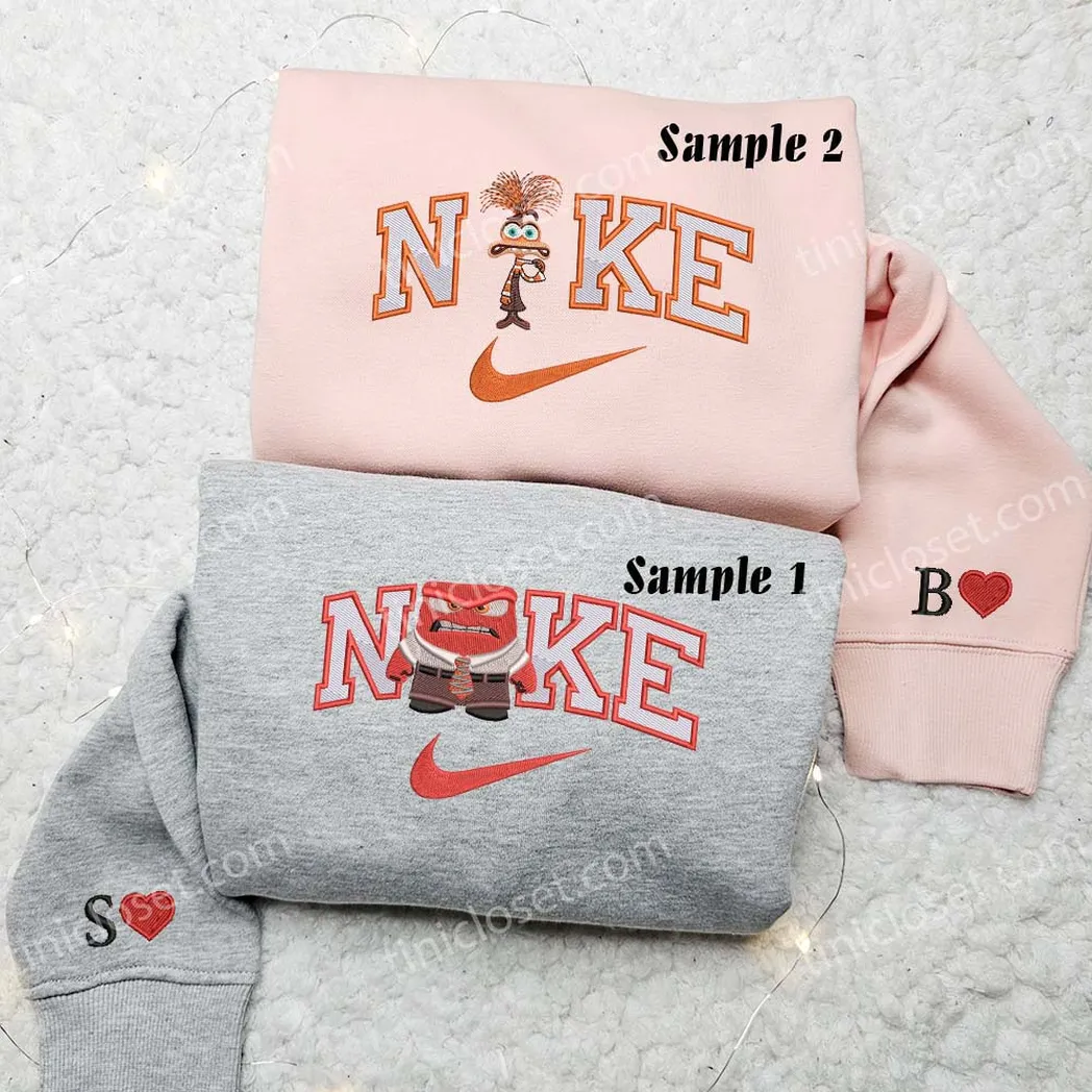 anger and anxiety disney inside out x nike embroidered shirt embroidered sweatshirt fashion style for couples 7qjmh