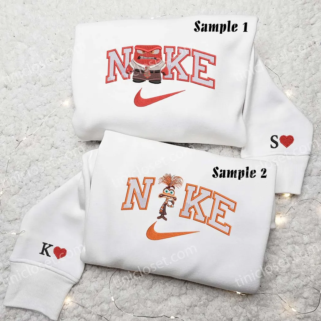 anger and anxiety disney inside out x nike embroidered shirt embroidered sweatshirt fashion style for couples jpzha