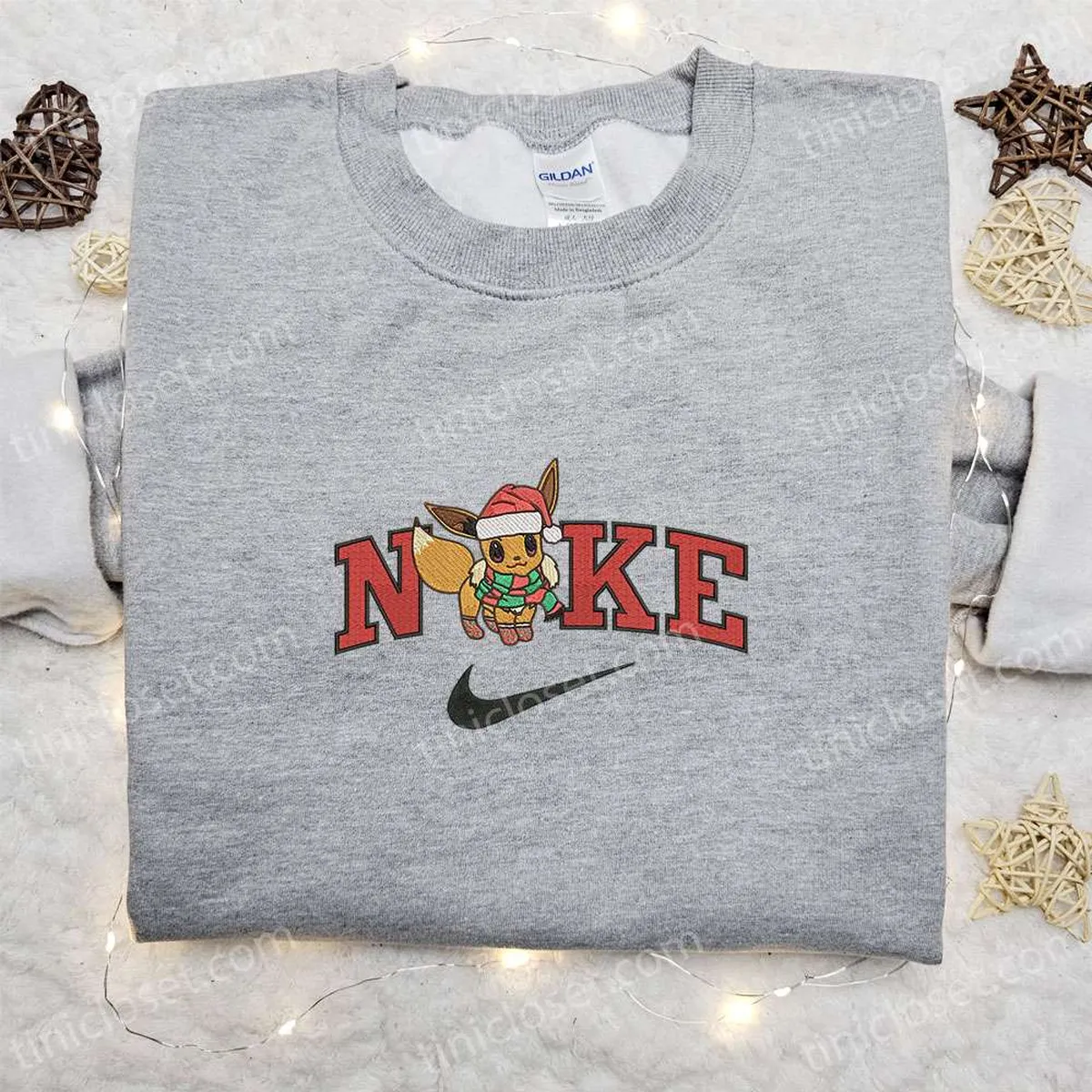 anime eeve xmas hat x nike christmas embroidered sweatshirt movie christmas embroidered shirt best christmas gift ideas gt7v4