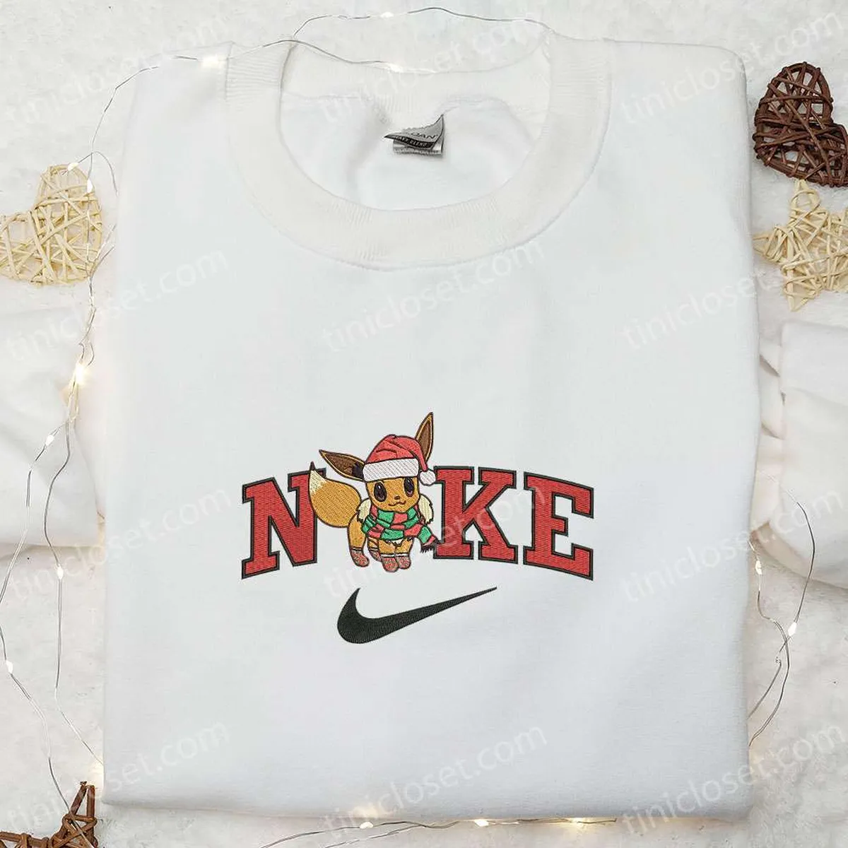 anime eeve xmas hat x nike christmas embroidered sweatshirt movie christmas embroidered shirt best christmas gift ideas rhtzn