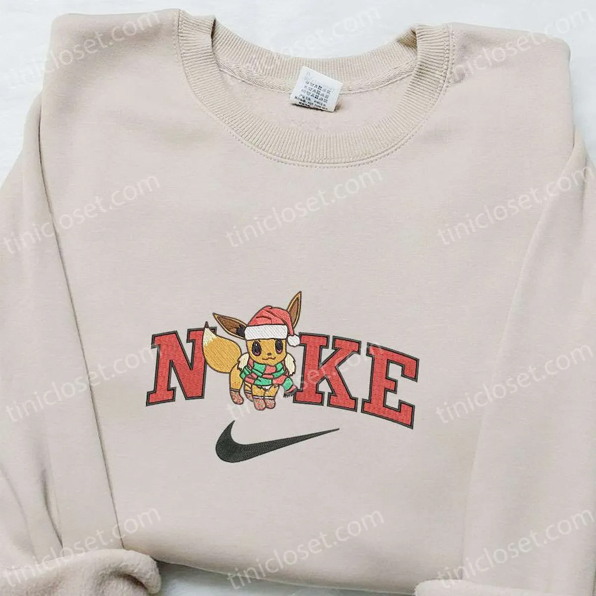 anime eeve xmas hat x nike christmas embroidered sweatshirt movie christmas embroidered shirt best christmas gift ideas v2yvs