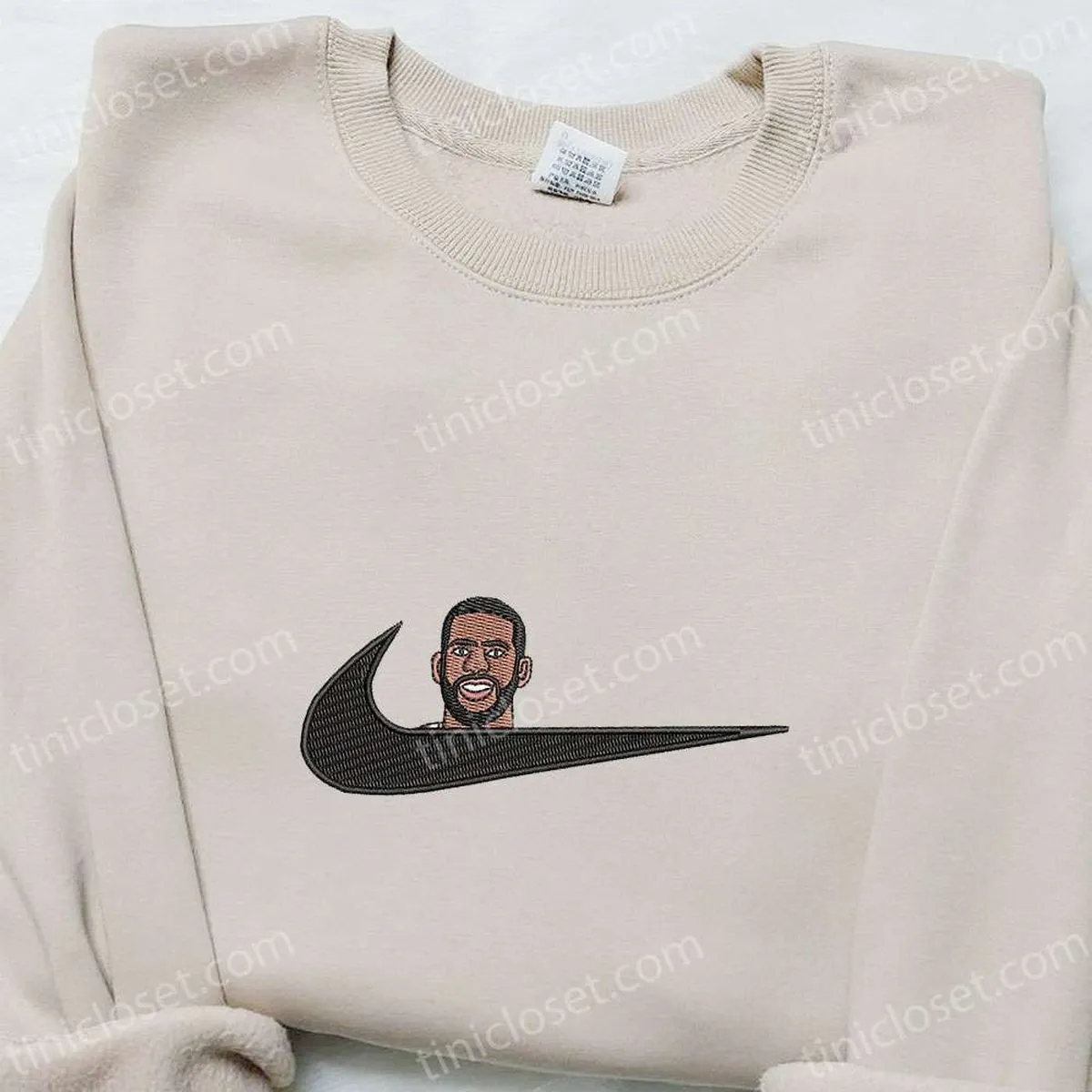 anthony davis x nike swoosh embroidered shirt basketball sports embroidered hoodie celebrity embroidered sweatshirt msops