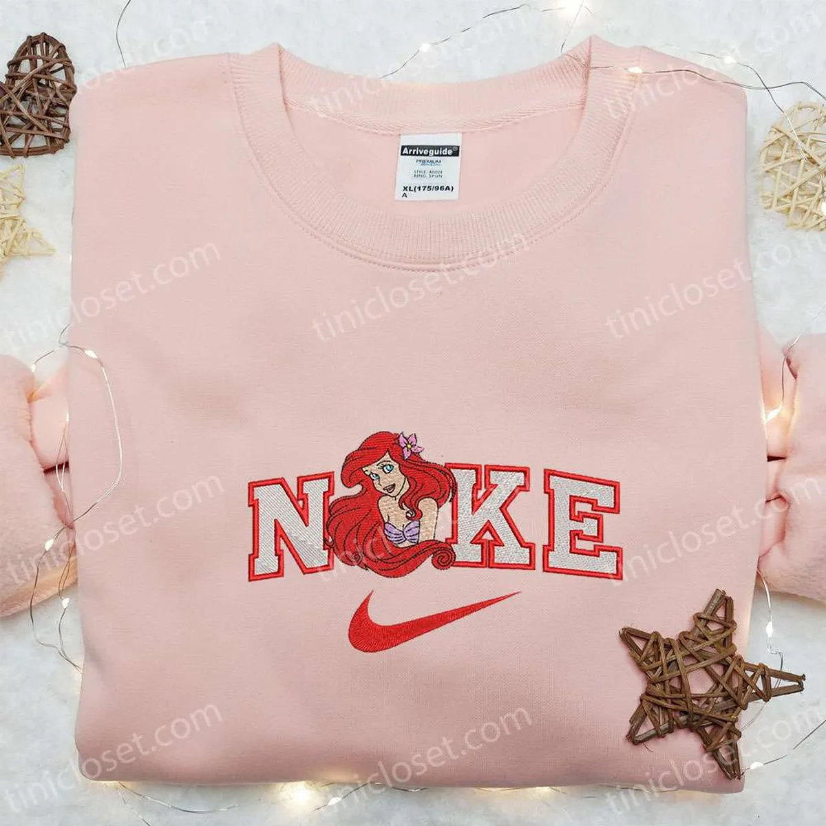 ariel x nike embroidered shirt disney princess embroidered hoodie best gift ideas for girls 1srf8