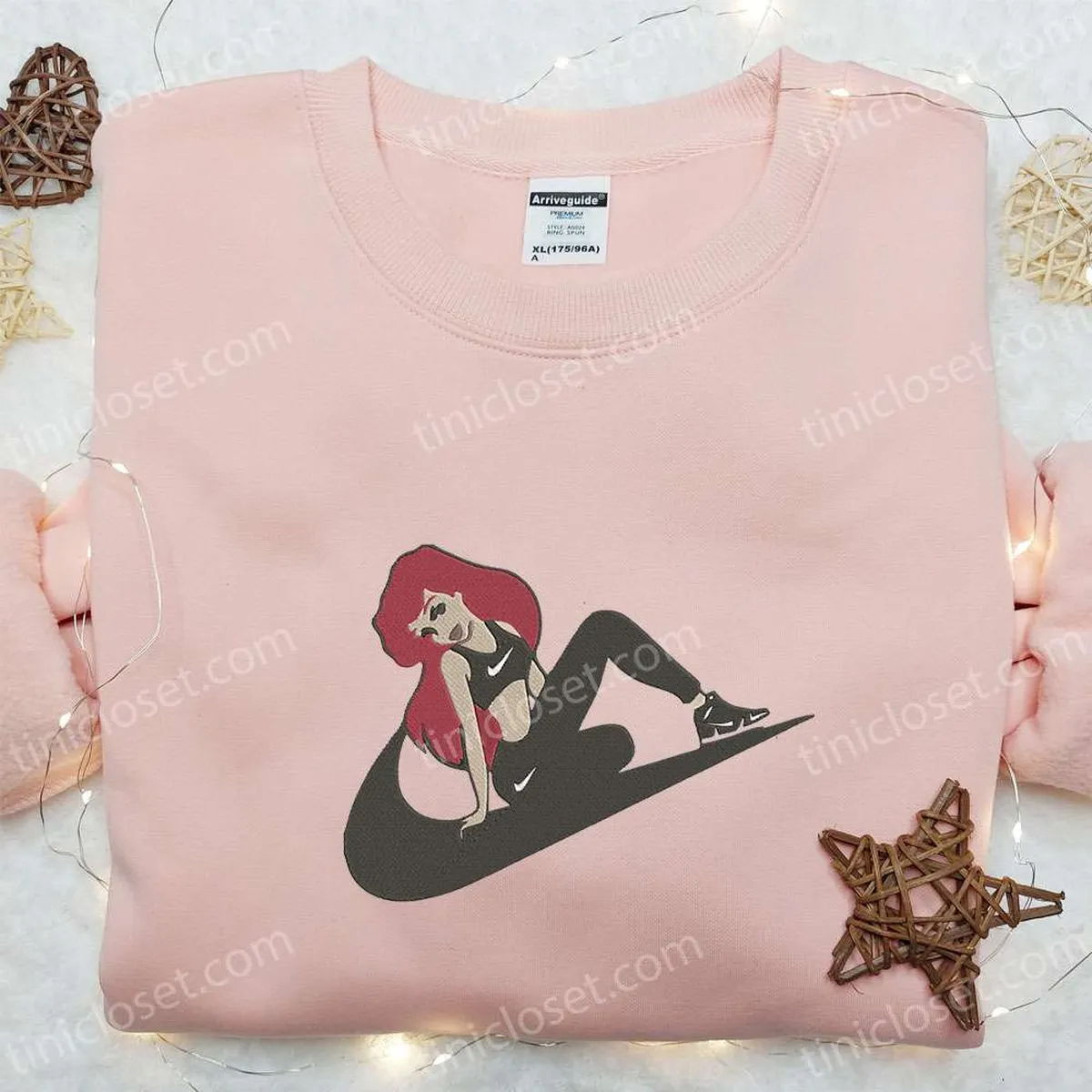 ariel x nike embroidered sweatshirt the little mermaid embroidered shirt best gift ideas for all occasions ol0vw