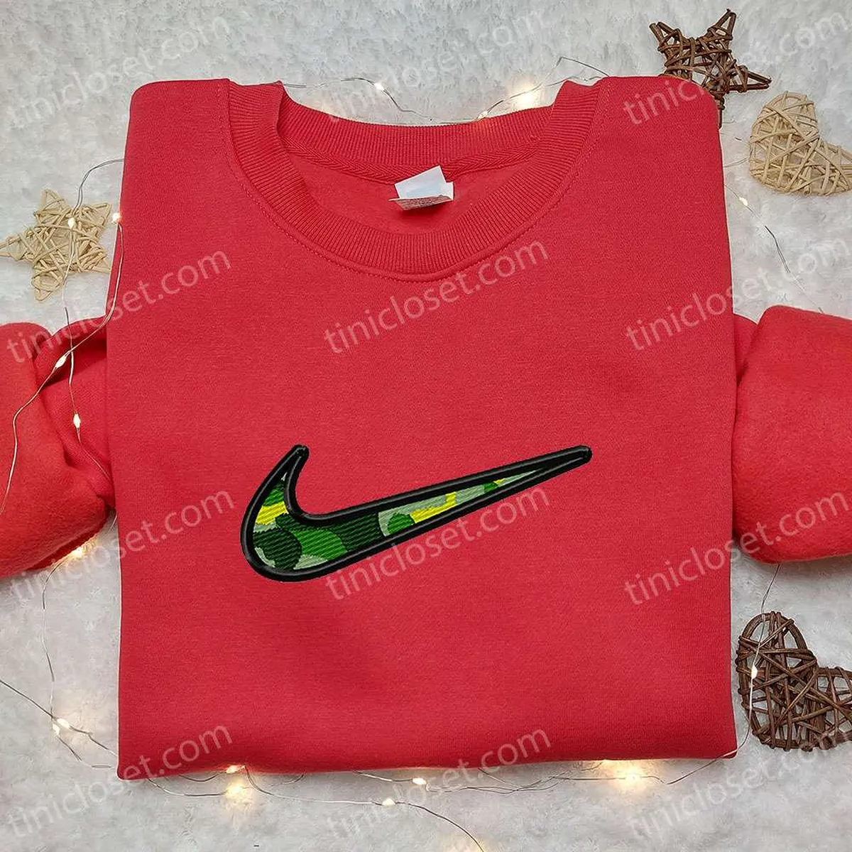 army x nike swoosh embroidered shirt nike inspired embroidered shirt best gift for family gvog1