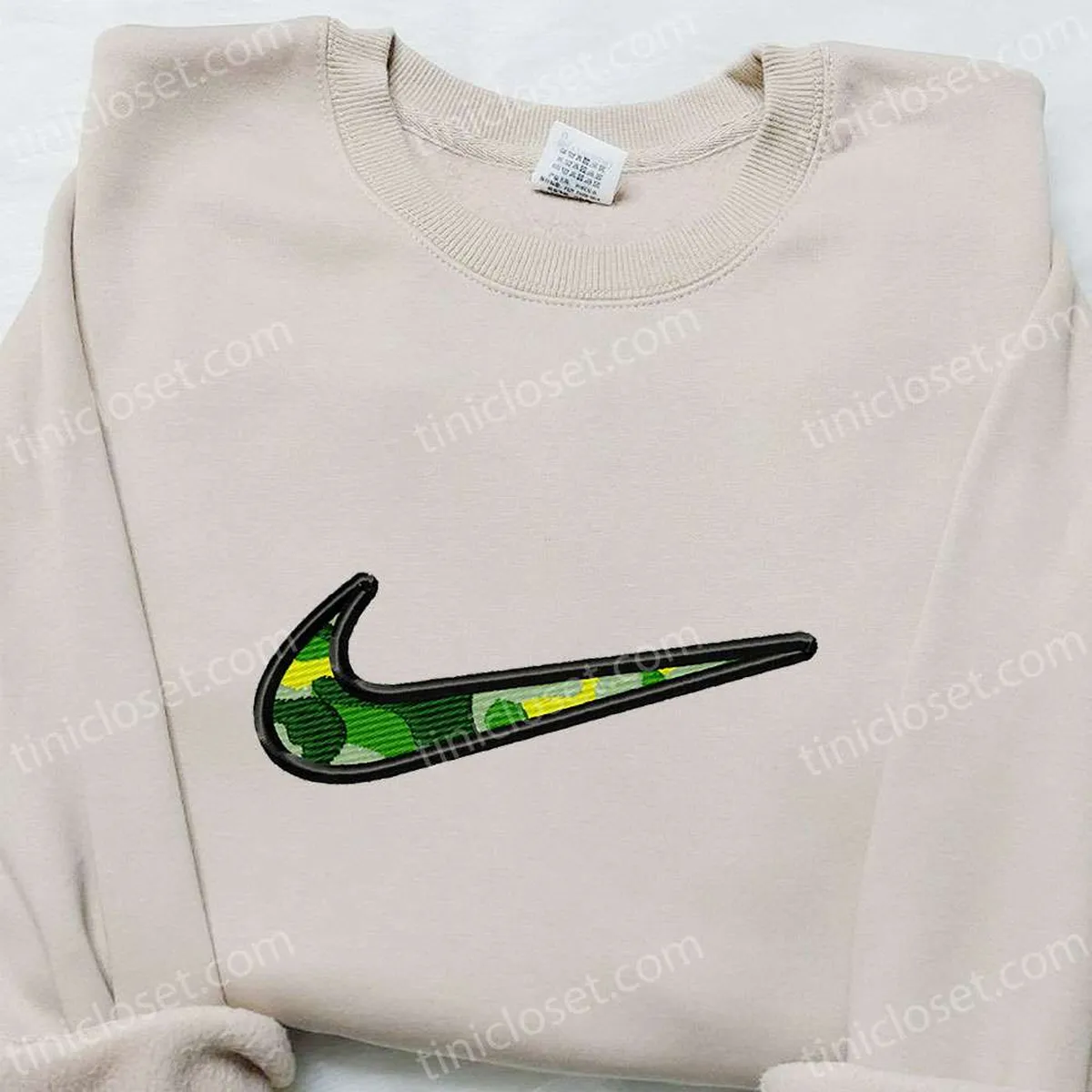 army x nike swoosh embroidered shirt nike inspired embroidered shirt best gift for family lc8n4