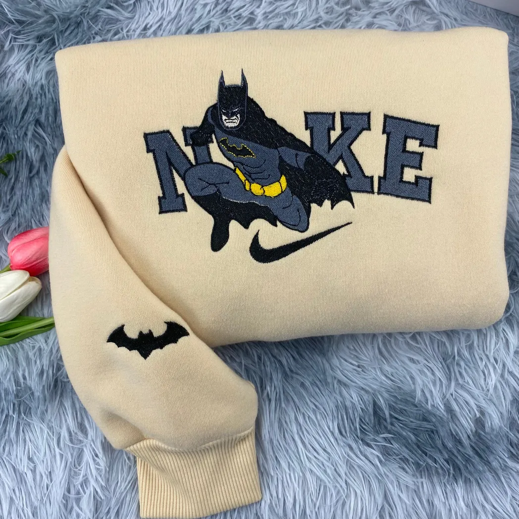 batman and cat woman x nike embroidered shirt embroidered sweatshirt fashion style for couples valentine day be4fb