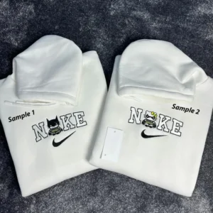 batman and kitty cartoon x nike embroidered sweatshirt fashion style for couples valentines gift for himher bk8ju