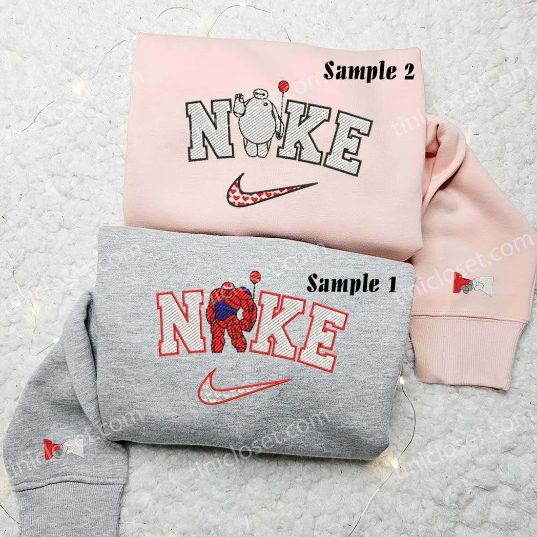 baymax big hero 6 x nike embroidered shirt embroidered sweatshirt fashion style for couples 8hdog