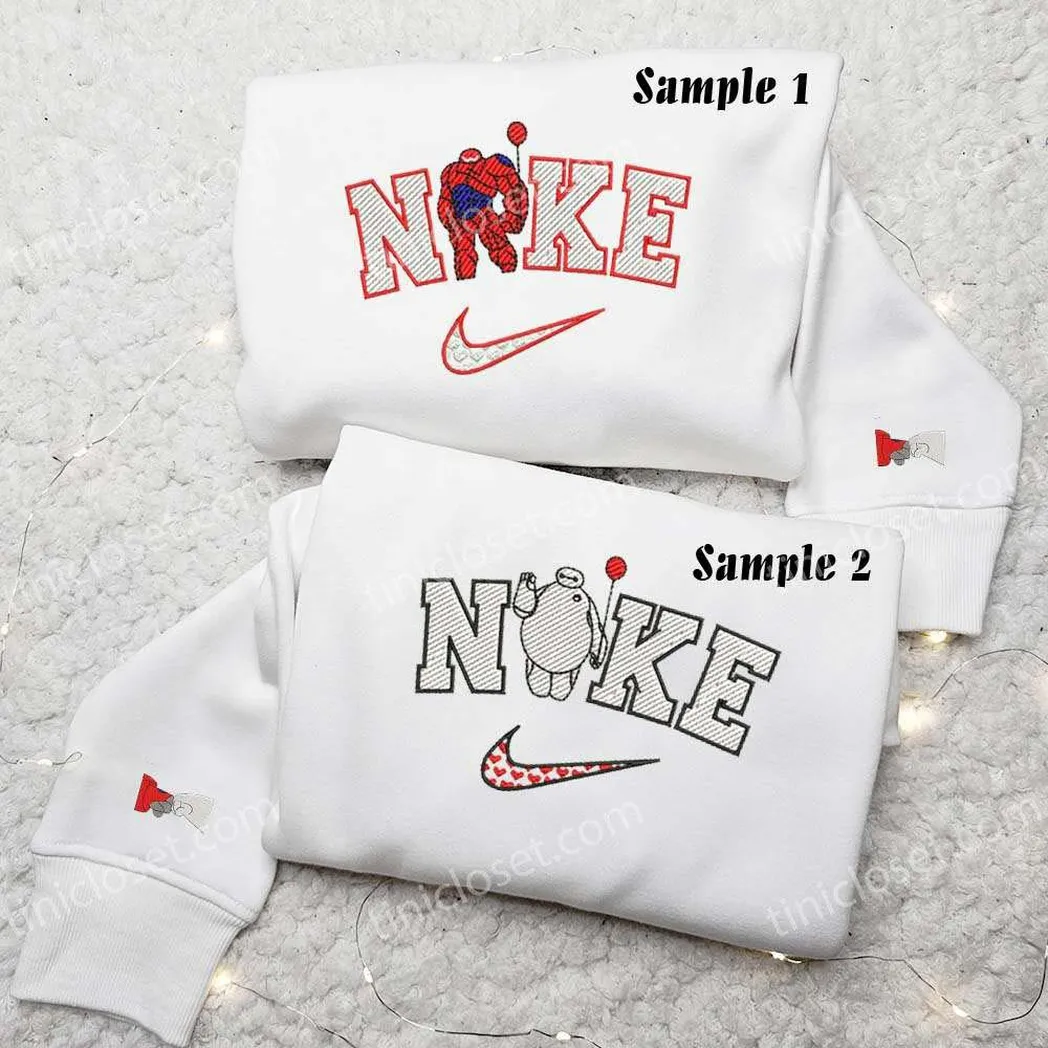 baymax big hero 6 x nike embroidered shirt embroidered sweatshirt fashion style for couples equ1r