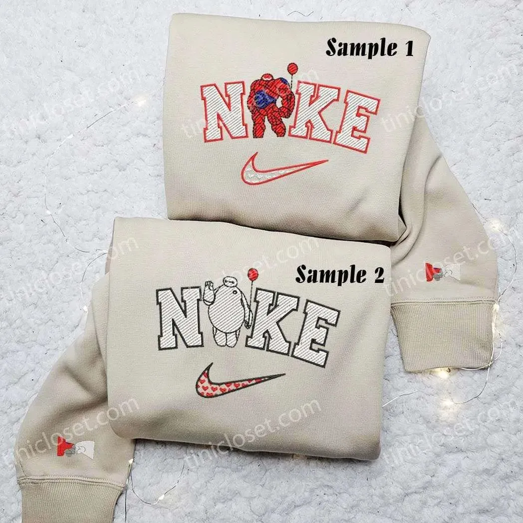 baymax big hero 6 x nike embroidered shirt embroidered sweatshirt fashion style for couples r8fqw