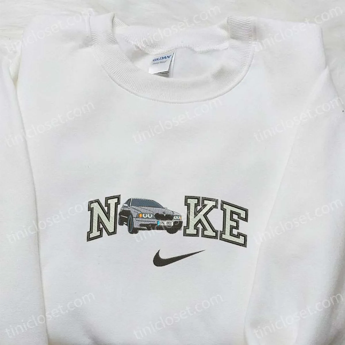 car x nike embroidered sweatshirt transportations embroidered hoodie nike inspired embroidered shirt