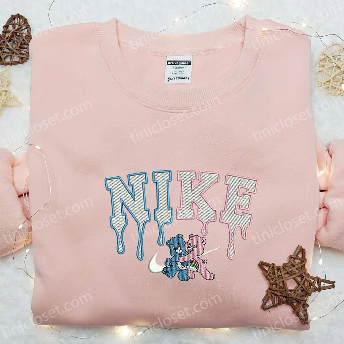 care bears x nike embroidered shirt cartoon embroidered hoodie best gift ideas for kids lvsy0