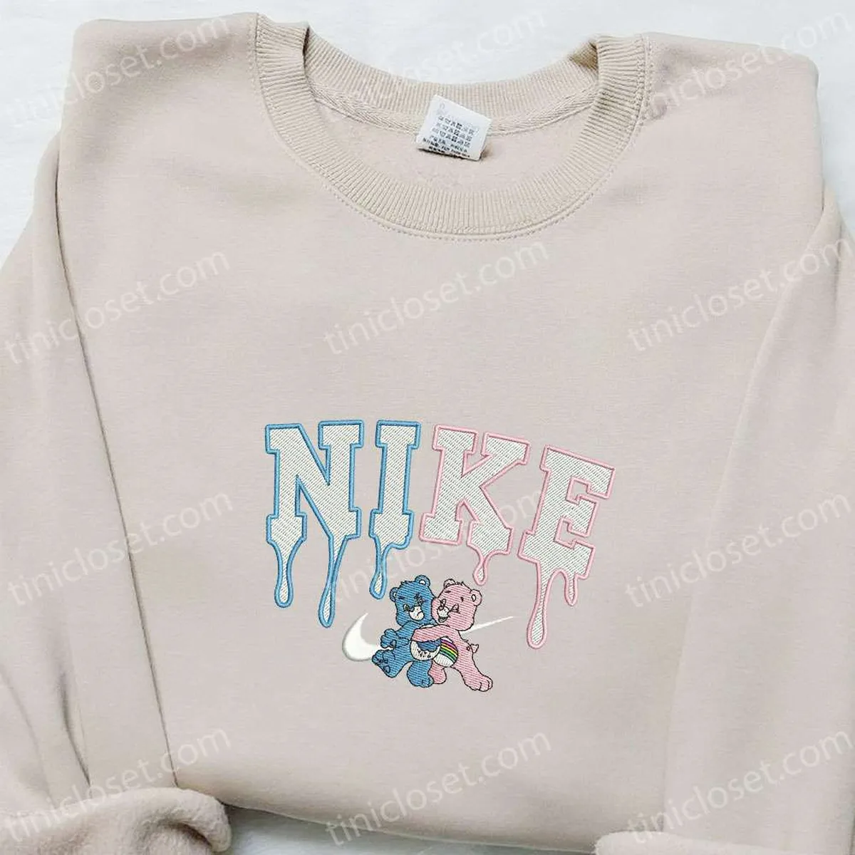 care bears x nike embroidered shirt cartoon embroidered hoodie best gift ideas for kids