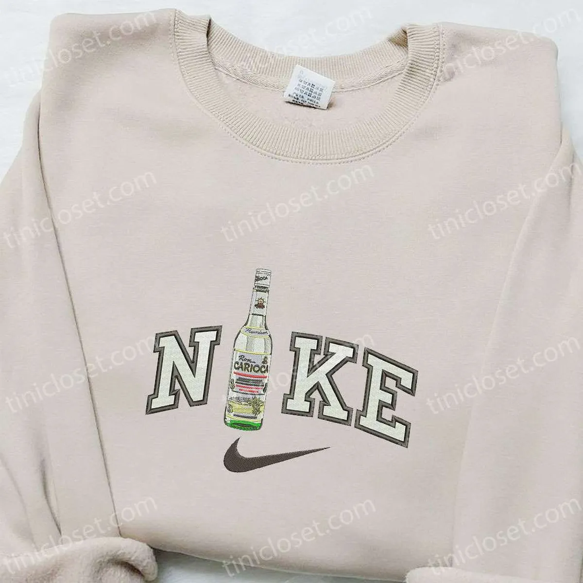 carioca bottle x nike embroidered shirt favorite drink embroidered shirt nike inspired embroidered shirt s07v7