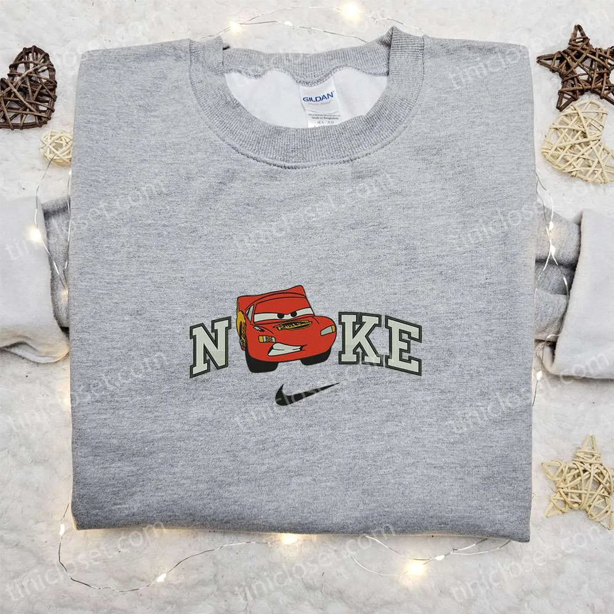 cars lightning mcqueen x nike embroidered hoodie pixar cars disney embroidered t shirt nike inspired embroidered sweatshirt payi0