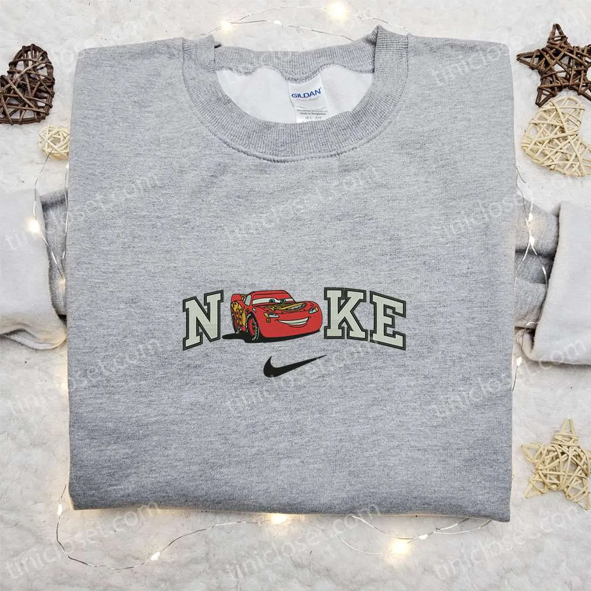 cars lightning mcqueen x nike embroidered t shirt disney pixar cars embroidered hoodie nike inspired embroidered sweatshirt q799w